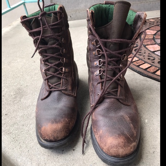 Men’s Brown Leather Combat Military Hunting Boots - Picture 2 of 13